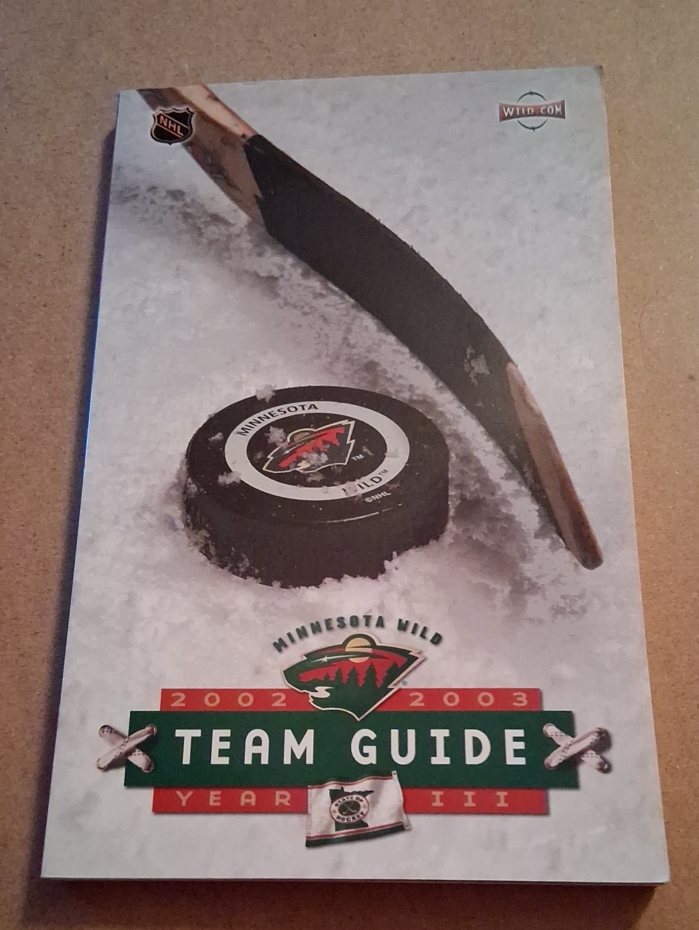 Minnesota Wild 2002-2003 Team Guide - Green/Red